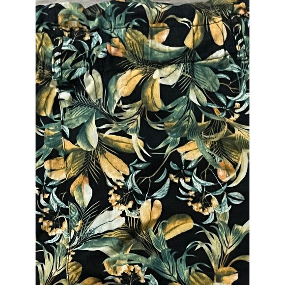 ANA New Approach Shorts High Waist Paperbag Pockets Linen‎ Blend Black Floral XL - Picture 3 of 3